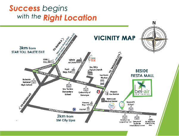 Bel-Air Lipa vicinity map