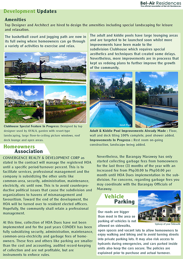 Bel-Air Residences Newsletter Dec2916